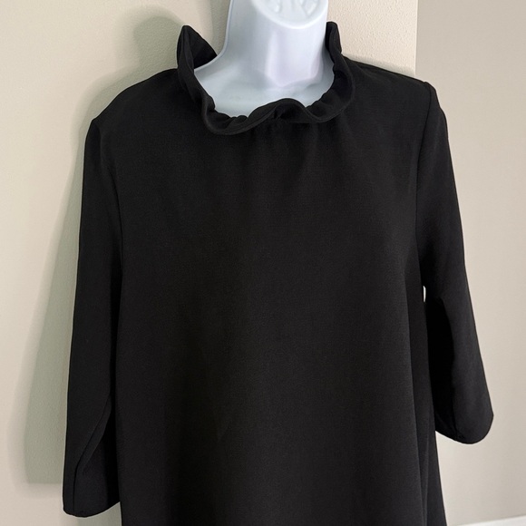 Pomander Place by Tuckernuck Daphne High Neck Black Long Sleeve Dress - Picture 4 of 8